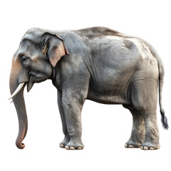 Fototapeta premium Asiaan Elephant isolated on white or transparent background