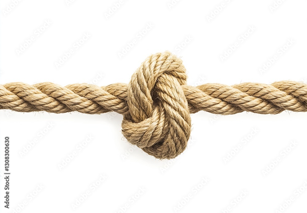 Aufkleber intricate knot tied in natural rope showcasing craftsmanship and stability : generative ai