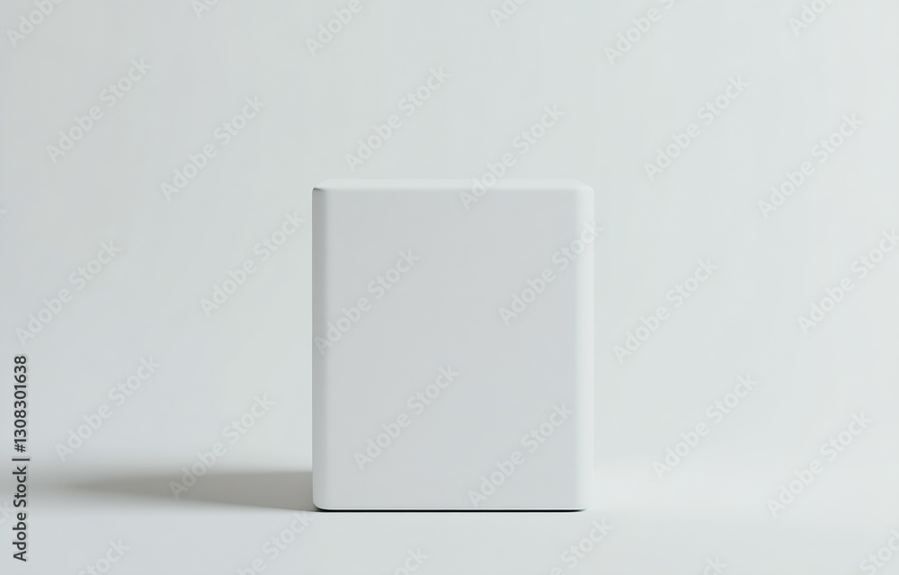 Fototapete minimalist white cube on soft background for modern product display and design : generative ai