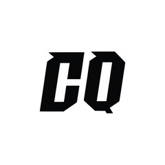 CQ monogram logo design letter text name symbol monochrome logotype alphabet character simple logo