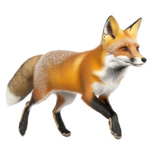 Fototapeta premium Red Fox isolated on white or transparent background