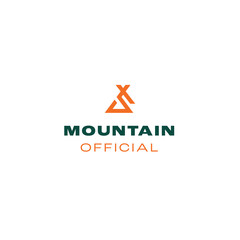 Bold Mountain and X Letter Logo for Outdoor Adventure Branding