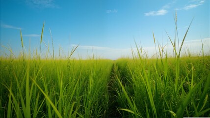 一片翠绿的田地