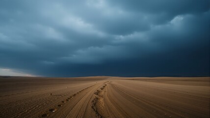 Naklejka premium 一片辽阔的大地