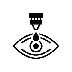 Black solid icon for drop