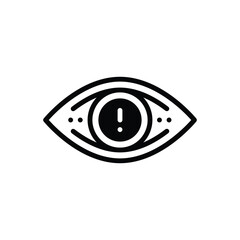 Black solid icon for eye mark