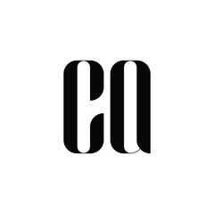 CQ monogram logo design letter text name symbol monochrome logotype alphabet character simple logo