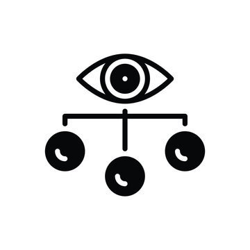 Black solid icon for overseeing