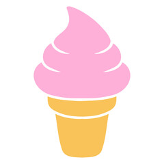 strawberry ice cream cone