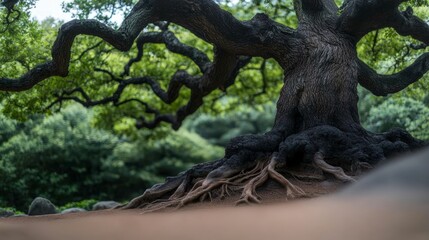 Ancient Oak Tree Roots  Nature  Strength  Resilience  Background  Photography
