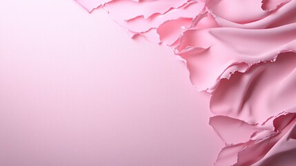 Obraz premium Pink Fabric Texture Background Soft Draped Ripped Elegant Abstract