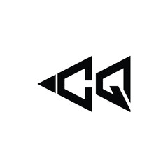 CQ monogram logo design letter text name symbol monochrome logotype alphabet character simple logo