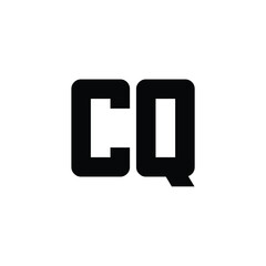 CQ monogram logo design letter text name symbol monochrome logotype alphabet character simple logo