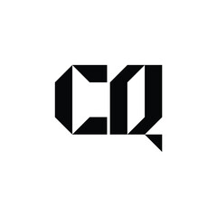 CQ monogram logo design letter text name symbol monochrome logotype alphabet character simple logo