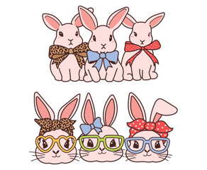Happy Easter Bunny illustration vector design