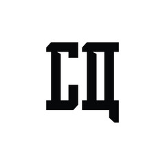 CQ monogram logo design letter text name symbol monochrome logotype alphabet character simple logo