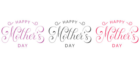 A typography for the text happy mother's day calligraphy style with simple ornament for t shirt design vector art illustration. © Designer. Abid