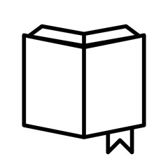 Open book outline icon