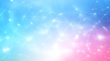 Abstract blue pink network connection background.