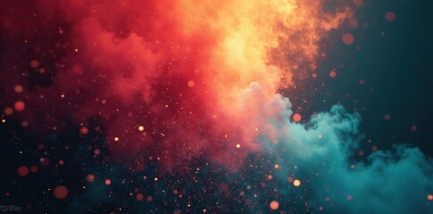 Fototapeta premium Dusty film photo with bright light leaks effect, cool, film grain, stylish