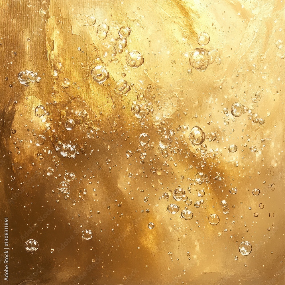 Poster a mesmerizing array of bubbles gracefully floats to the surface of a clear glass of water, creating 