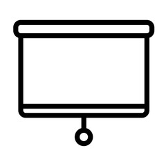 projector screen icon illustration. school equipment flat icons.