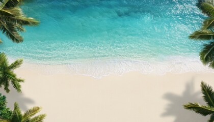 Aerial View of Tropical Beach Scene