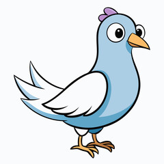 A bird on a white background