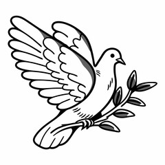 Fototapeta premium dove on branch