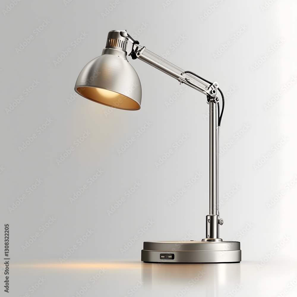 Aufkleber adjustable silver desk lamp with minimalist modern design for efficient and stylish workspace illumi
