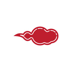 Chinese cloud or japan cloud icon