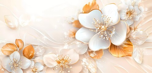 
Watercolor floral background with abstract flowers and leaves in light pastel colors, vector illustration design for a banner or poster with copy space. Abstract wallpaper, pattern for wall art decor