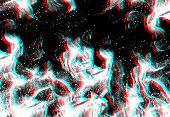 Naklejka premium Fire texture background glitch