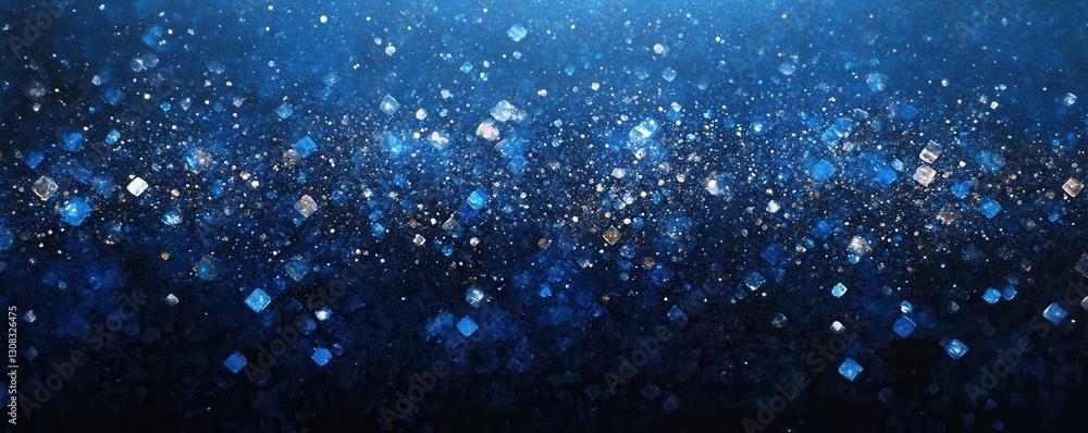 Poster a vibrant blue background filled with numerous tiny white dots, creating a starry night effect. the 