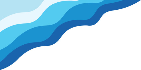 Sea waves layered vector background illustration and sea beach vector illustration.