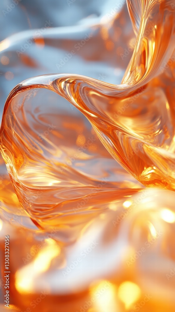 Poster swirling liquid in motion creating a beautiful and mesmerizing abstract pattern of colors