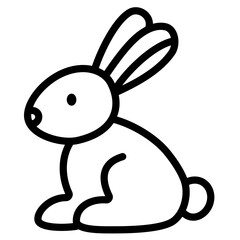 Sitting rabbit icon vector illustration. Easter vectors.