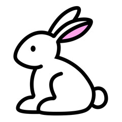 Sitting rabbit vector illustration. Easter vector illustrations.