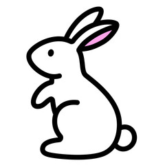 Standing rabbit vector illustration. Easter vector illustrations