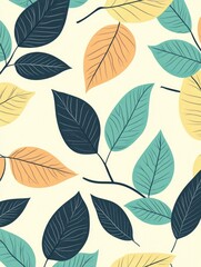 Fototapeta premium Autumn Leaves Pattern