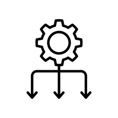 Workflow icon vector design illustration in trendy style
