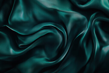 Fototapeta premium Green Satin Texture Luxury Background Design
