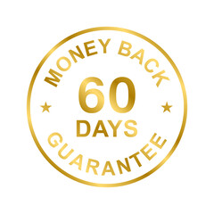 60 days money back guarantee icon vector for graphic design, logo, website, social media, mobile app, UI illustration