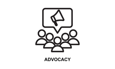 Advocacy Icon Isolated Vector Illustration