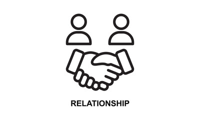 Relationship Icon Isolated Vector Illustration