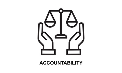 Accountability Icon Isolated Vector Illustration