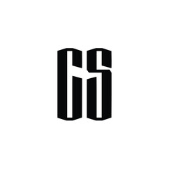 CS monogram logo design letter text name symbol monochrome logotype alphabet character simple logo