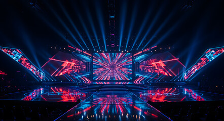 Europe Song Contest .red star burst