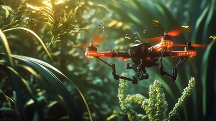 Agricultural Drones Collecting Data on Plant Health and Growth Stages with AI
