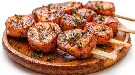 Indulge in the delectable world of perfectly grilled scallops on skewers, a culinary masterpiece that combines succulent seafood with smoky flavors, creating an unforgettable dining experience These